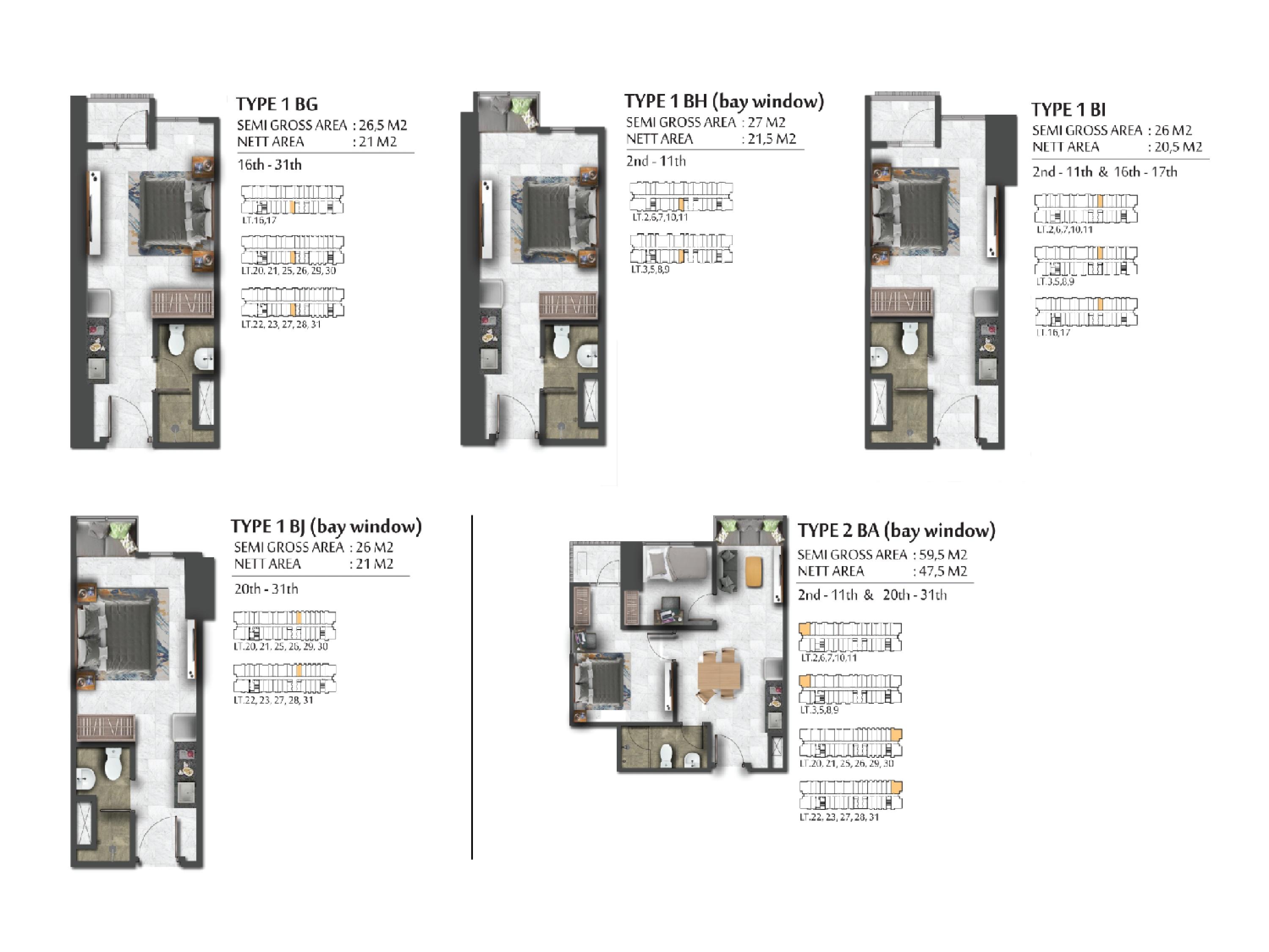 Pakuwon Residences Bekasi Amor Tower Building Section