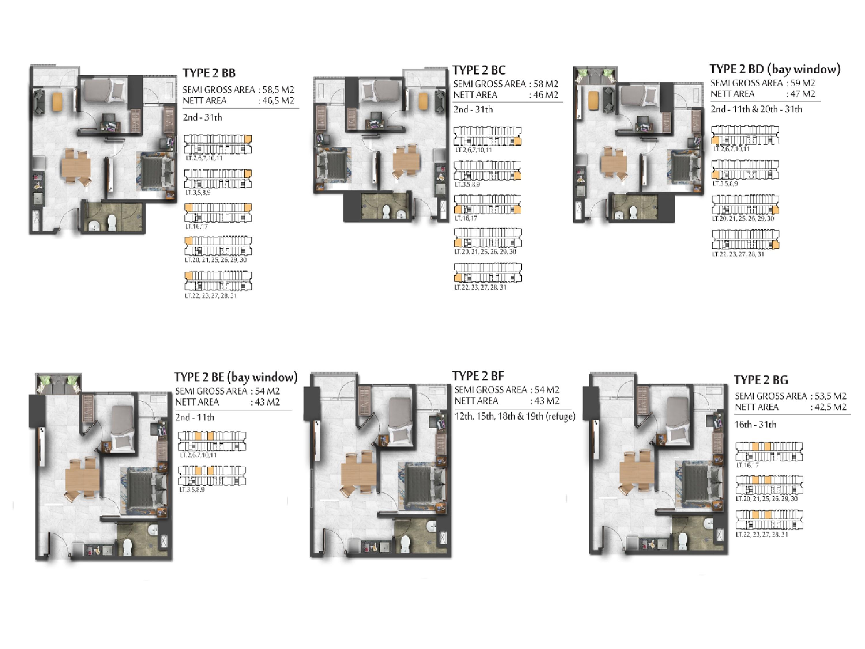 Pakuwon Residences Bekasi Amor Tower Building Section